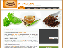 Tablet Screenshot of gokulinternational.com